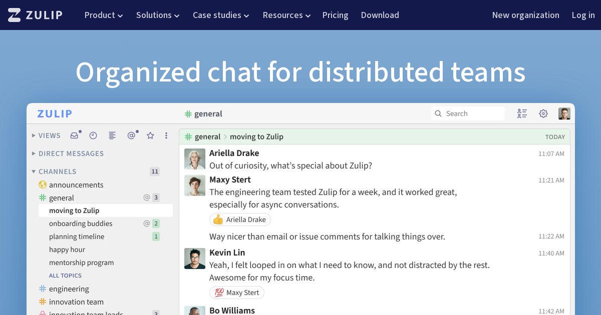 Zulip: Threaded Team Chat