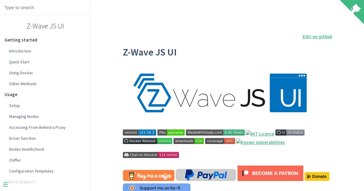 zwave-js-ui: Full featured Z-Wave control panel UI and MQTT